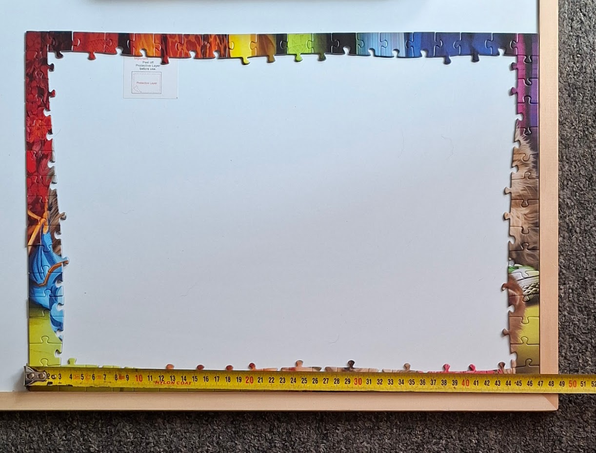 Skutečně naměřená šířka puzzle DINO 300XL dílků